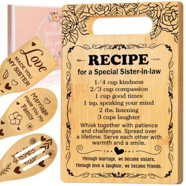 Imagem de Presentes de aniversário de irmã na lei, melhores presentes de irmã na lei, presente de tábua de cortar para cunhada, presentes de cunhada para o dia das mães, casamento, Natal