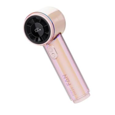 Imagem de WeiLaiKeQi Mini Fan Portable Display Digital Digital Ruído Baixa Fã de Tamanho do bolso elegante para maquiagem Mulheres Caminhando Indoor, Rosa