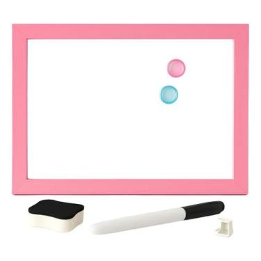 Imagem de Mini Lousa Quadro Branco Magnético 20x30 Com Imã Caneta Apagador mural