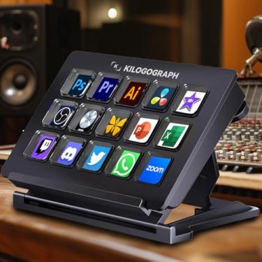 Imagem de KILOGOGRAPH Stream Dock - Deck de streaming personalizável com 15 botões LCD, compatível com Mac e Windows