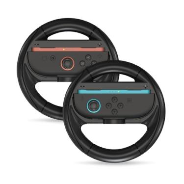 Imagem de Younik Switch Steering Wheels for NS Switch 2 J-con Controllers, Switch 2 Racing Wheels for Mario Kart 8 Deluxe, Switch Racing Game Accessories, 2 Pack
