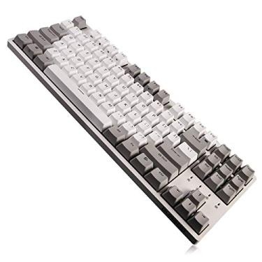 Imagem de DURGOD Teclado mecânico K320 Corona branco retroiluminado TKL | 87 teclas sem chave | USB C com fio | Teclas PBT Doubleshot | Teclas programáveis | Rollover NKRO | Windows e Mac (Corona, Cherry Red)