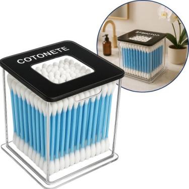 Imagem de Organizador Porta Cotonetes Clinica Display Higiene Suporte Dispenser 