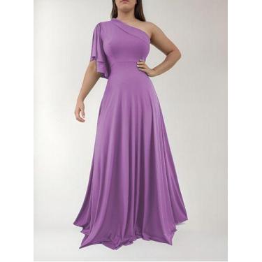 Imagem de Vestido Longo Godê Para Madrinha Casamento Festa Formatura - Casual Dr