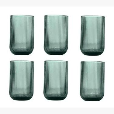 Imagem de Jogo 6 Copos Cameratta Verde em Vidro 425ml L'hermitage