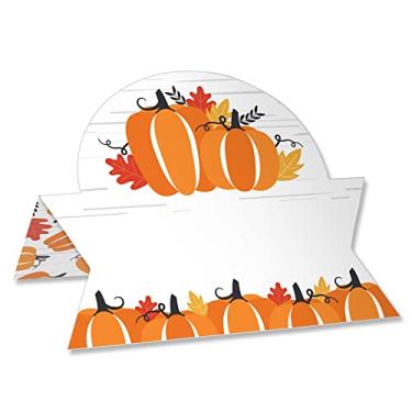 Imagem de Big Dot of Happiness Abóbora de outono – Cartão buffet de barraca de festa de Halloween ou Ação de Graças – Conjunto de 24