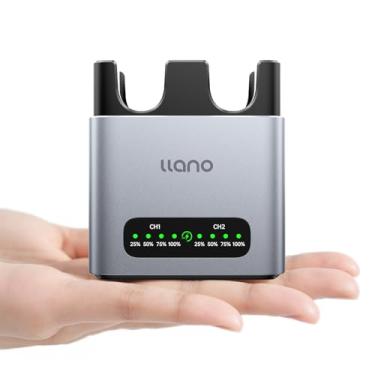 Imagem de llano Bateria de câmera EN-EL15C 20W carregador rápido de 2 compartimentos, compatível com Nikon Z8 ZR Z7II ZF Z6III Z7 Z6II Z6 D850 D810A D7500 D750 D7200, D7100, material de alumínio CNC, 2,8H