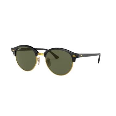 Imagem de Óculos de Sol Ray-Ban Clubround 0RB4246 901 Tam 51 / Preto - Lentes Verde