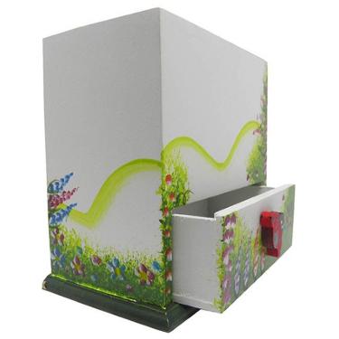 Imagem de Porta Joias Cordao Organizador Cofre Branco/Rosa