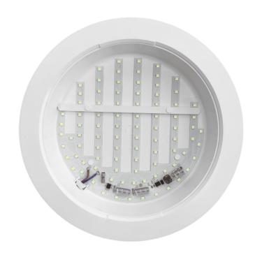 Imagem de 6 Painéis Placa De Led Taschibra 24w Lys Redondo Sobrepor 3000k Luz Quente