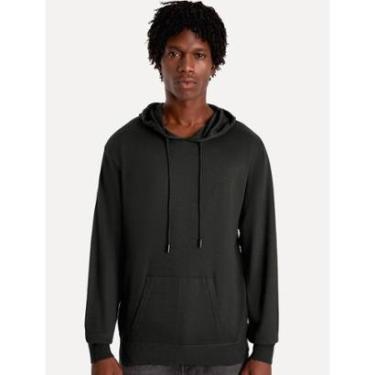 Imagem de Blusa Ellus Tricot Masculina Cotton Poly Hood Grafite Mescla Tamanho:G-Masculino