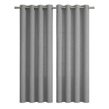 Imagem de Cortina Rústica Para Janelas Grandes 3,00m x 2,30 De Linho Texturizado