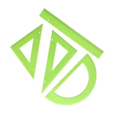 Imagem de WeiLaiKeQi Conjunto de 4 réguas Braille escolares, material de aprendizagem leve para deficientes visuais, ferramenta educacional para escritório escolar