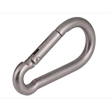 Imagem de Mosquetão Engate Rápido 7 Mm Em Inox Com Trava Max 137 Kg - Abrolhos N