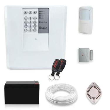 Imagem de Kit Alarme Residencial Bopo 2 Sensores Sem Fio e Discadora - Bopo Elet