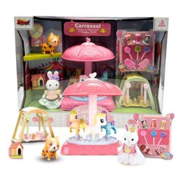 Imagem de Coleção Casinha Feliz Brinquedo Parque De Diversão Carrossel - Zoop To