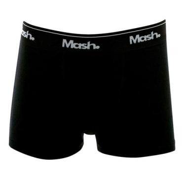 Imagem de Cueca Boxer Infantil Mash 190.03 Fibra Natural 100% Algodão, Preto, Pt