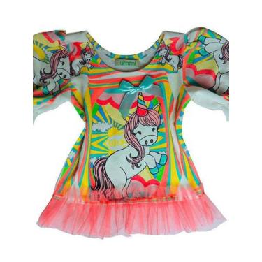 Imagem de Vestido Ummi Infantil Unicórnio Fofo, 1 a 2 anos