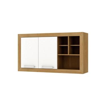 Imagem de Armário Aéreo Ditália Aspen 120 Nicho Carvalh/Br CD-211 cozy