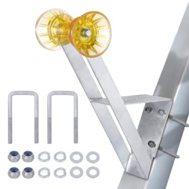 Imagem de TPSHKE Assento de guincho para reboque de barco com rolo para postes de guincho de 2 e 3 polegadas, montagem para lanchas, barcos de pesca e lanchas