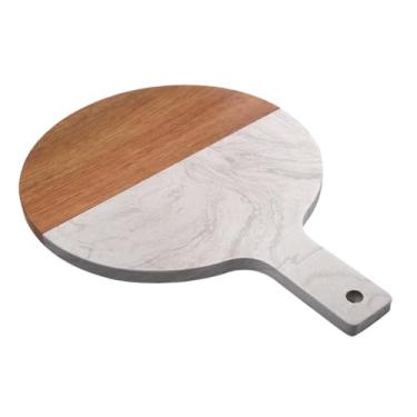 Imagem de IEUDNS Tábua de corte de madeira para pão, utensílios de cozinha para assar, prato de pizza, de corte para pizza, carnes, bifes, vegetais