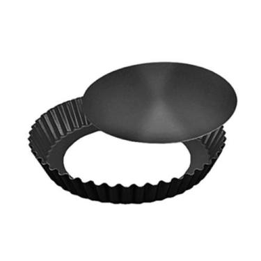 Imagem de Forma Crespa Fundo Removível 22cm Alumínio c/ Antiaderente p/ Tortas e