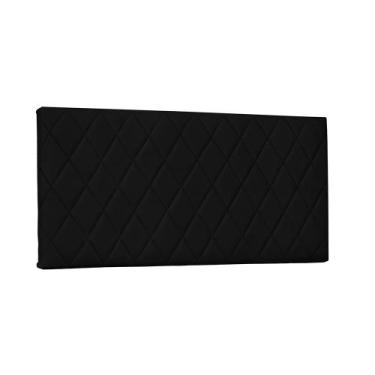 Imagem de Painel de Cama 90cm Diamante Suede Preto - Lucadi Home