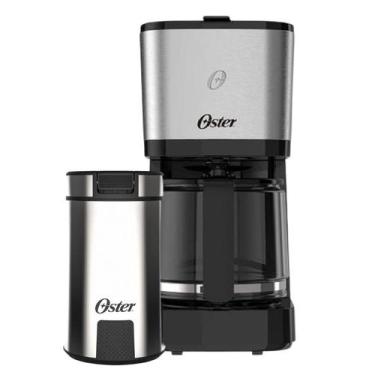 Imagem de Kit Cafeteira Inox 1,2L e Moedor de Café Oster, 220V