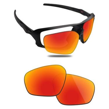Imagem de Fiskr Lentes polarizadas de substituição compatíveis com óculos de sol Oakley Field Jacket OO9402, resistente a impactos e ajuste perfeito, Vermelho fogo, One Size