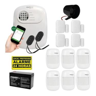 Imagem de Kit Alarme Intelbras Residencial Comercial 10 Sensor S/ Fio