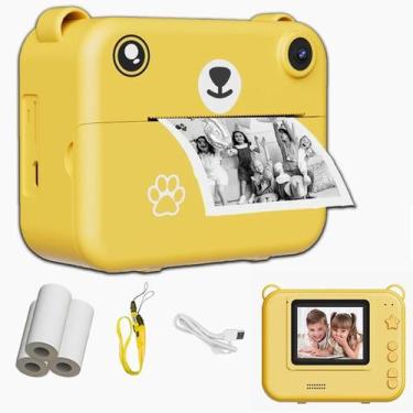 Imagem de Câmera Digital Infantil 1080P HD Gravador De Vídeo Com Mini Impressora