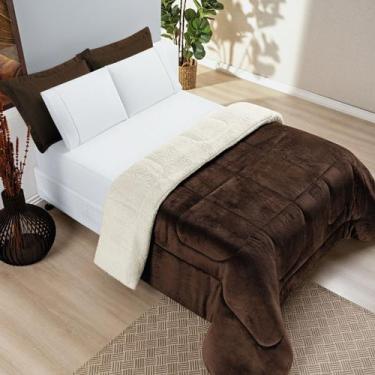Imagem de Coberdrom Everest Casal Manta Sherpa 150g - Bia Enxovais, Marrom