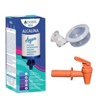 Imagem de Vela Refil P/ Filtro Água Alcalina Magnésio + Boia +Torneira - Oasis