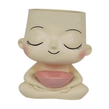 Imagem de WeiLaiKeQi Vaso de resina para plantas, recipiente criativo, presente fofo, vaso decorativo, de flores para festa, café, jardim, escritório, entrada