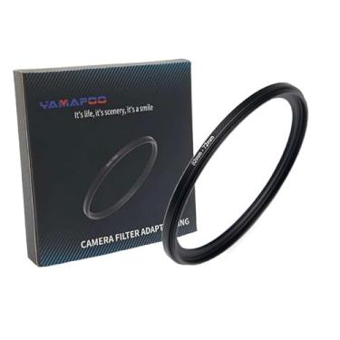 Imagem de Adaptador de anel de metal para cima/para baixo compatível com câmeras mirrorless DSLR Lens, conversor de rosca de filtro UV CPL ND, preto (82-72)