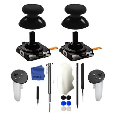 Imagem de iParto Pacote Com 2 Joysticks De Substituição Para Controle Oculus Quest 3 Analógico Tampas Meta Tools (2 + Tampas)