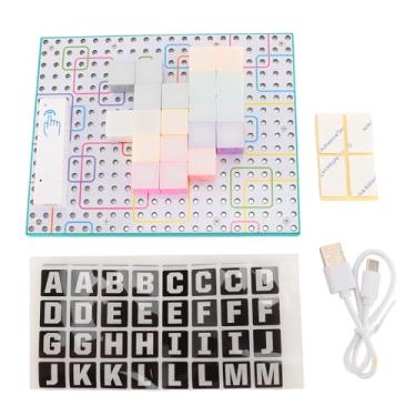 Imagem de Kit de acessórios de tijolos iluminados para meninos Meninas Menção Magnética Mudança Educacional LED LED UP Brick Set com adesivos (Estilo 1)