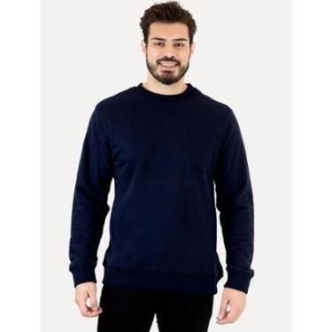 Imagem de Moletom Ellus Masculino Crewneck Regular Basic Easa Azul Marinho-Masculino