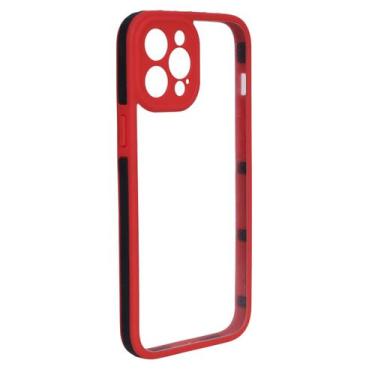 Imagem de Capa Capinha Transparente Borda Compatível Iphone 12 Pro Max - Tesla S