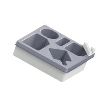 Imagem de ＫＬＫＣＭＳ Suporte para Copos de Sofá, Bandeja de Silicone, Organizador para Controle Remoto E TV, Cinza