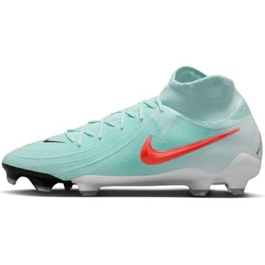 Imagem de Nike Chuteiras de futebol Phantom Luna 2 Pro FG de cano alto (FJ2575-300, Mint/Off Noir/Atomic Red), Mint/Off Noir/Atomic Red, 45