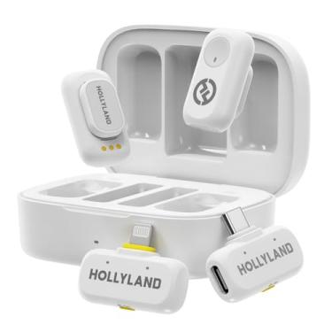 Imagem de Hollyland LARK A1 Combo – Microfone Sem Fio Mini para iPhone e Android (2TX + USB-C RX + Lightning RX + Case de Carregamento), Microfone Magnético para YouTube, TikTok, Podcast e Vlogs (Branco)