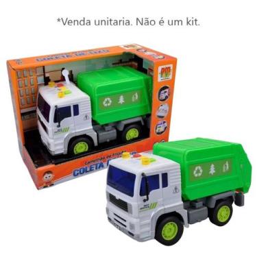 Imagem de Caminhão Coleta de Lixo Fricção com Luz e Som Cor Sortida, Dm Toys