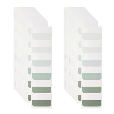 Imagem de PATIKIL Guias adesivas transparentes transparentes, 120 peças, marcadores de página para cadernos de escritório, pasta de arquivos, livro contábil, verde gradiente