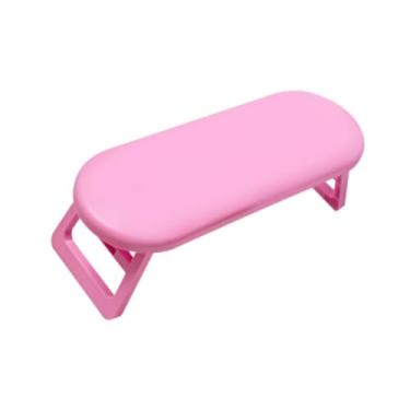 Imagem de Ysyqkn Almofada de Apoio para Unhas E Braços, Almofada de Manicure Dobrável, Estação de Mesa para Iniciantes, para áreas Externas, Rosa
