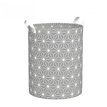 Imagem de Cesto Organizador Dobrável–Impermeável, Compacto e Resistente – Ideal para Roupa Suja, Brinquedos e Mais | 40L(Estrela de Davi)