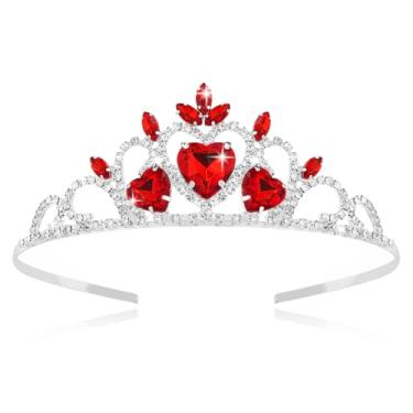 Imagem de YISSION Tiara de coroa de princesa com strass brilhante para mulheres e meninas, Metal