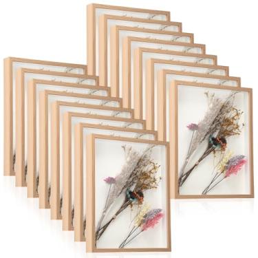 Imagem de Ripeng Pacote com 16 porta-retrato com moldura de sombra para buquê de casamento, artesanato de agradecimento de professores, fotos, ingressos, Natal, medalha, decoração de presente de parede ou mesa