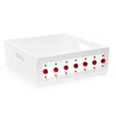 Imagem de Bandeja Pedras Vermelhas Quarto Bebê Infantil Menina