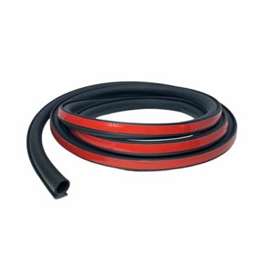 Imagem de Rolo Borracha Oca Vedação 14 Metros Auto Adesiva com Fita Dupla Face 3M Para Carros Caminhões Tratores Portas Janelas Portões Máquinas Residenciais